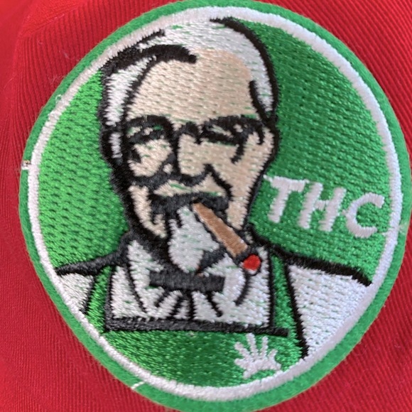 Vintage Kbethos Red Distressed THC Colonel Sanders Baseball Cap - Picture 7 of 8